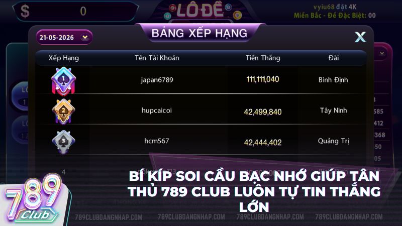 Kinh nghiệm soi cầu bạc nhớ xương máu dành riêng cho người mới tại 789Club