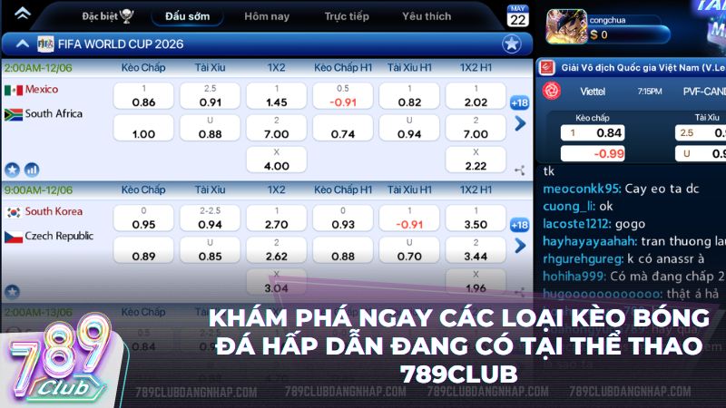 Trải nghiệm cá độ bóng đá đỉnh cao với các loại kèo xanh chín tại 789Club
