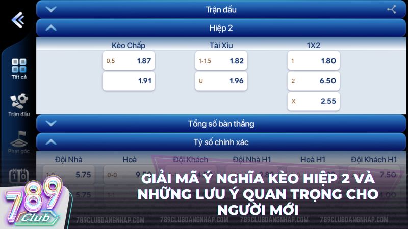 Nắm vững khái niệm kèo hiệp 2 là gì giúp bạn tự tin thắng cược lớn